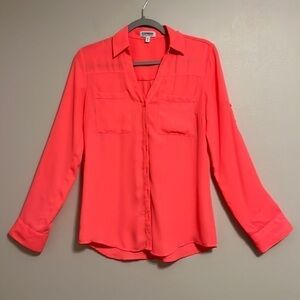 Express Pirtofino fluorescent Pink‎ Girly Core Girlhood Core Button Front S